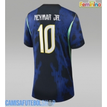 Camisa de time de futebol Brasil Neymar Jr #10 Replicas 2º Equipamento Feminina Mundo 2026 Manga Curta